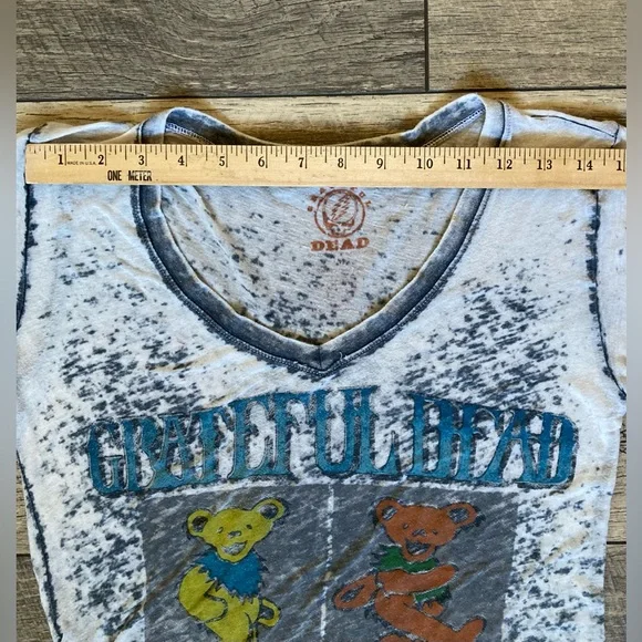 Grateful Dead Dancing Bear / Bears Graphic Tee Burnout Ladies Medium - Picture 3 of 5